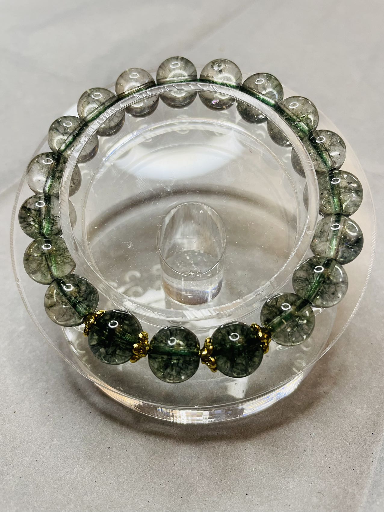 Lucky Green Phantom Quartz Bracelet Empower Spiritual Positive Energy Healing Best Gift Ever.