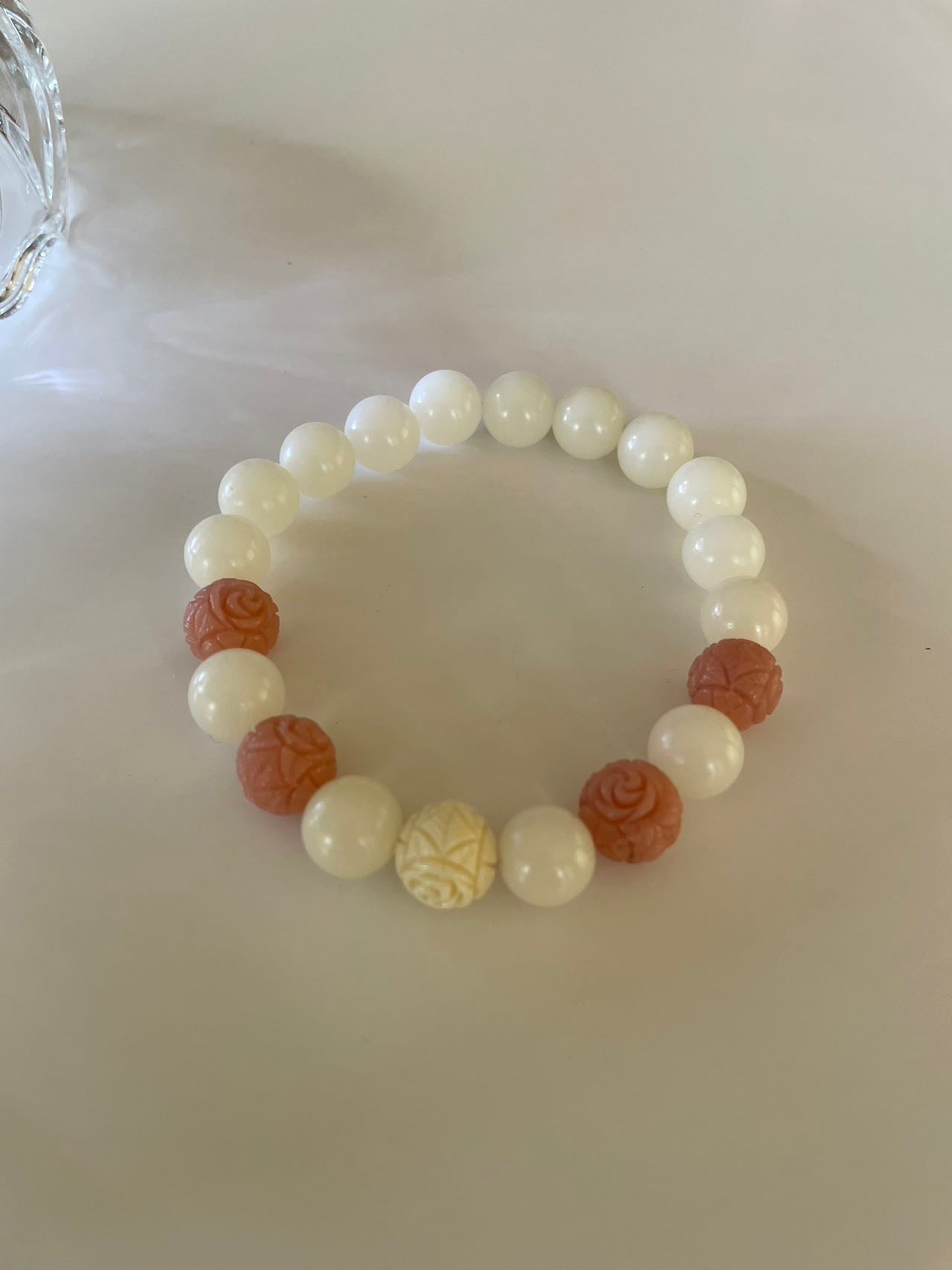 Lucky White Bodhi Seed Bracelet Empower Spiritual Positive Energy Healing Best Gift